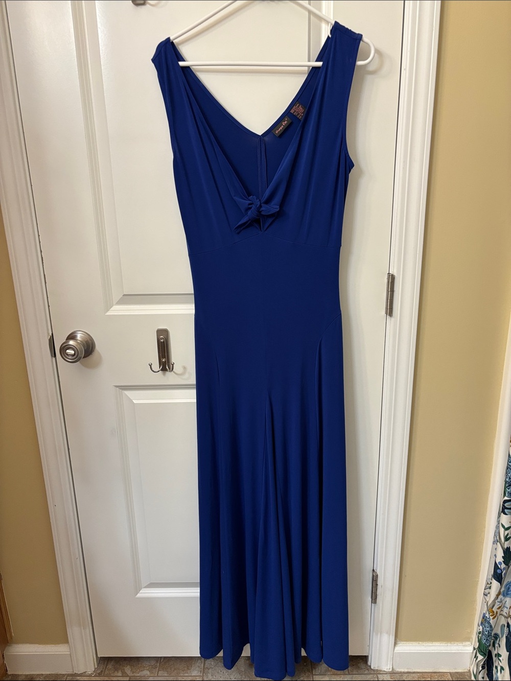 Shape FX Cobalt Blue Sleeveless Maxi with Front Knot